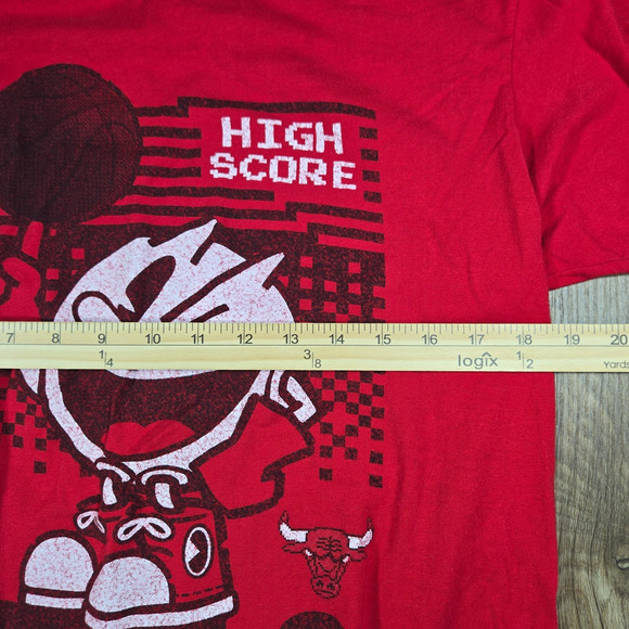 Chicago Bulls Junk Food Shirt Men’s L Pac-Man Rockets NBA Retro Graphic Tee - Picture 5 of 7